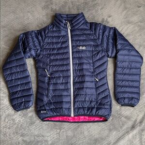 Rab Microlight Down Puffer Jacket Lightweight Pertex Blue US S EU 38